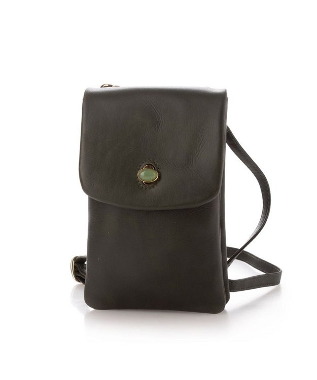 UNBILLION ペルケ perche ジェムストーンヒネリモバイルショルダー グリーン