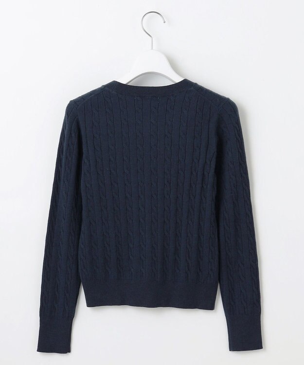 Feroux 【洗える】ケーブル ニット ネイビー系