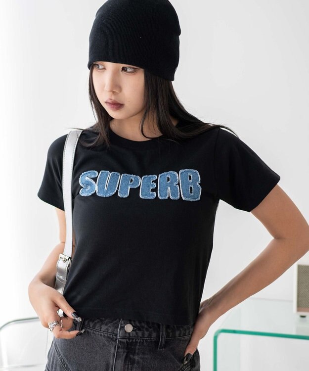 WEGO デニムロゴT ブラック