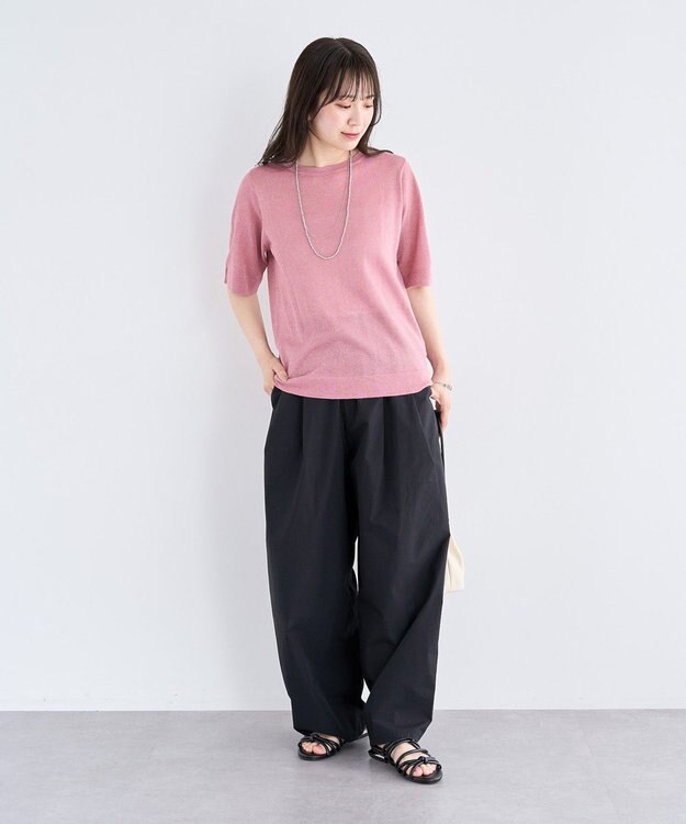 Green Parks ・Ｐｅｔｉｔ　Ｆｌｅｕｒ　ラメシアーニット Pink