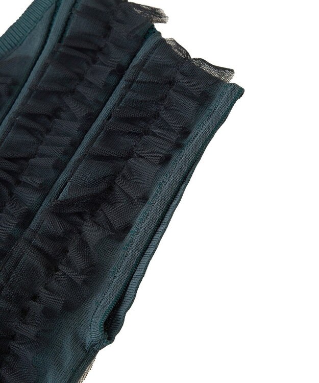 YECCA VECCA 2wayチュールフリルニット Black