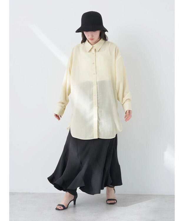 earth music&ecology ウ゛ィンテージボタンシャツ Yellow