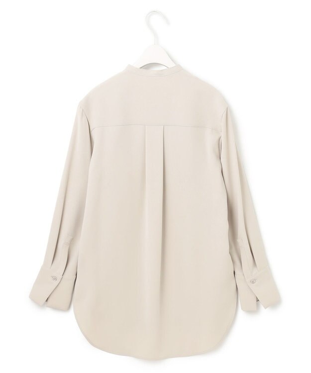 ICB 【WEB限定カラーあり・洗える】 ライトダブルクロス バンドカラーシャツ トープ系