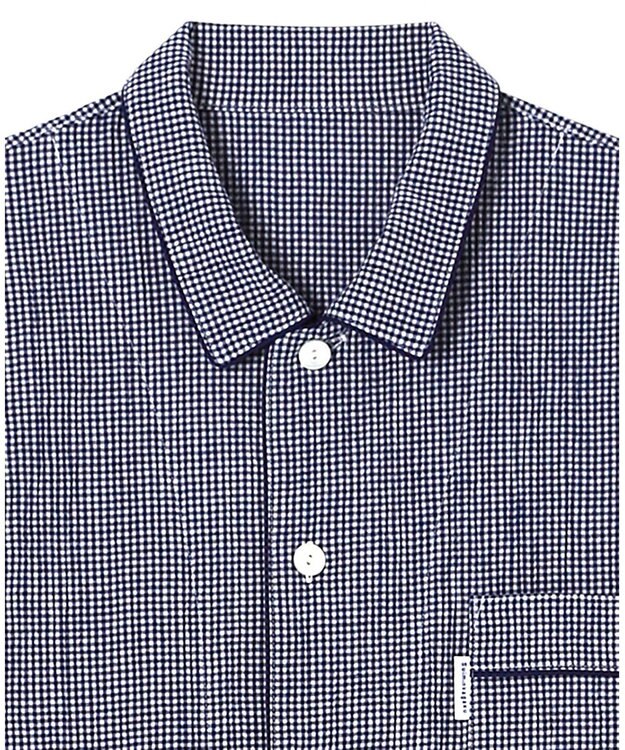 ワコール／睡眠科学 【メンズパジャマ】　5分袖　長ズボン　綿100%　楊柳素材　睡眠科学／ワコール　YGT139 コン