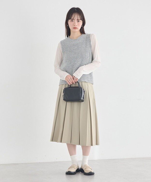 earth music&ecology クルーネックニットベスト Gray