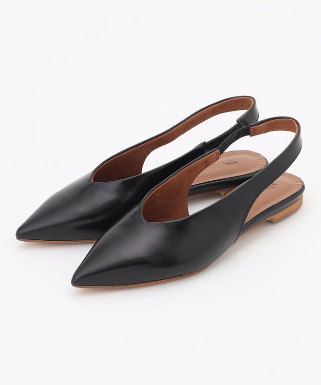 自由区 ワイドストラップ サンダル ブラック