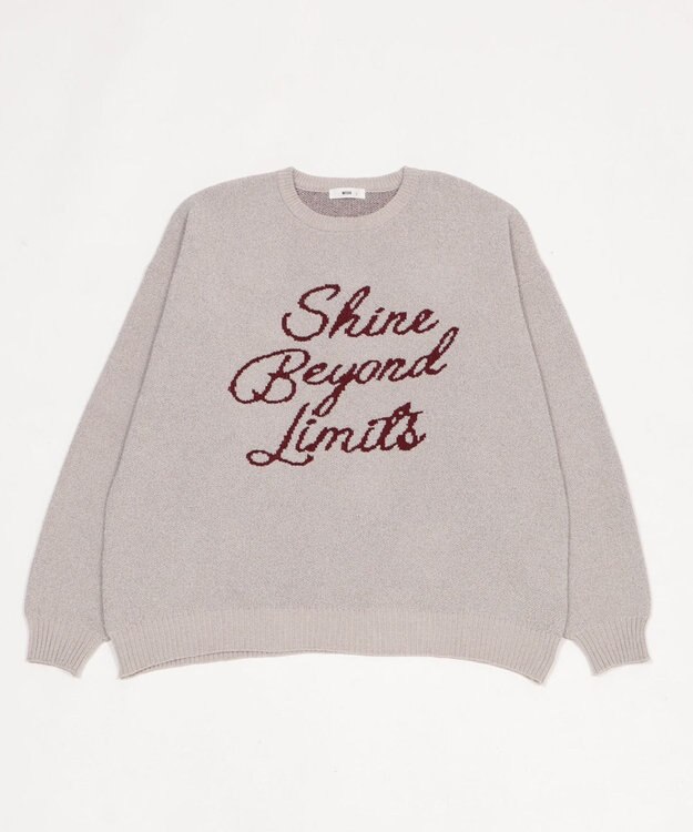 WEGO 【ユニセックス着用ITEM】ベロアモールグラフィックプルオーバー ホワイト