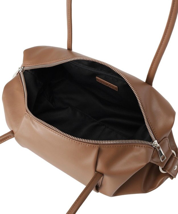 Green Parks スクエアボストンバッグ Brown