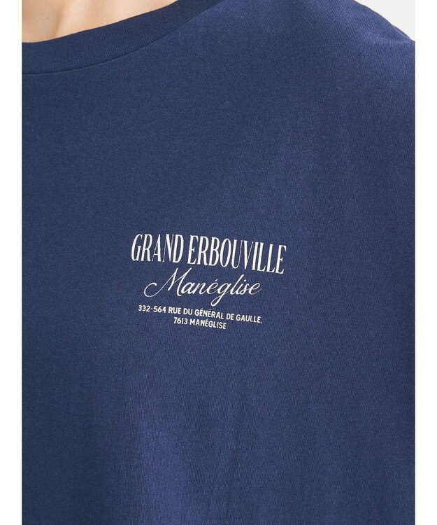 Green Parks 両面ロゴレトロボックスＴシャツ Navy