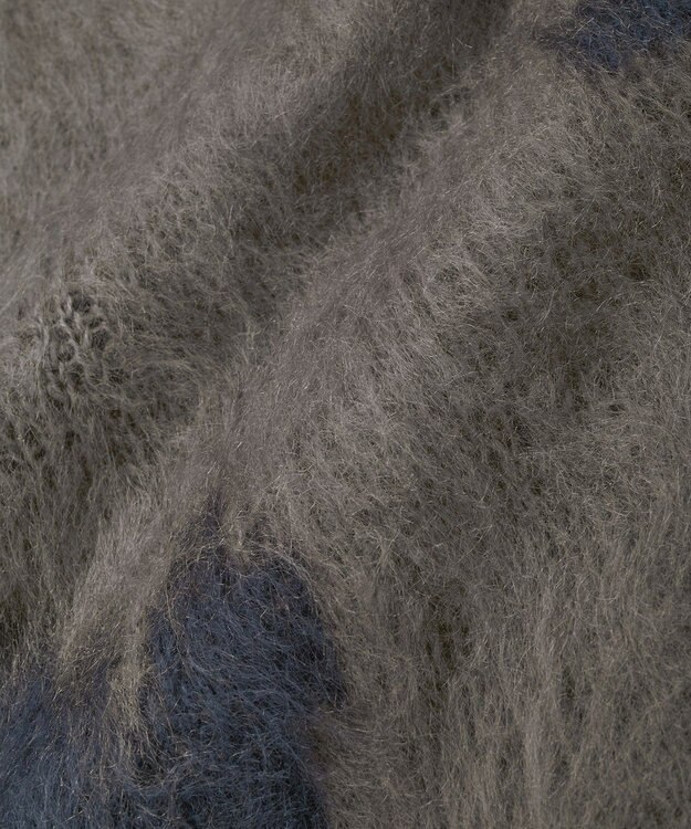 Green Parks アニマル柄カーディガン Charcoal Gray