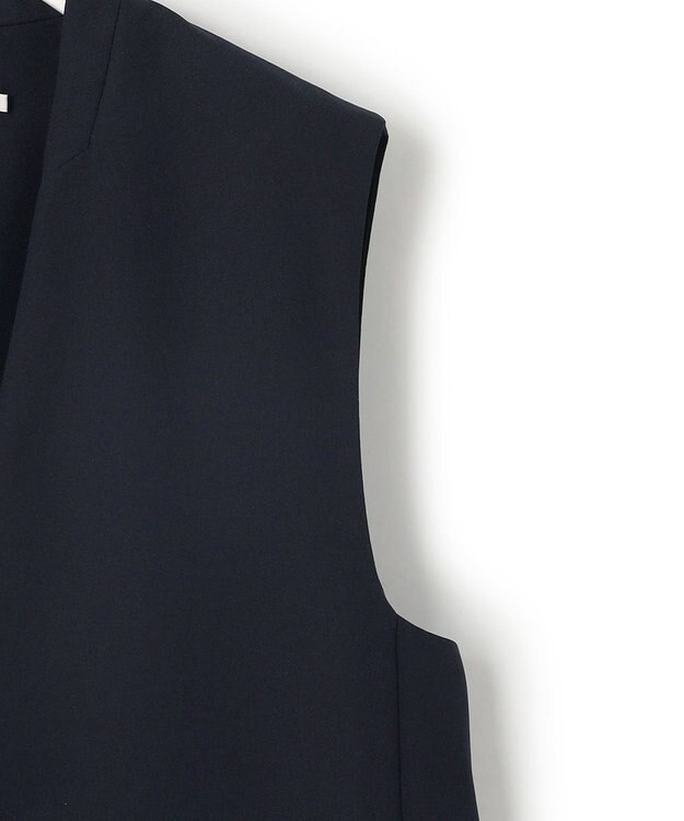 ICB L 【UVケア・接触冷感・速乾・防シワ・洗える】 FluidBackSatin ジレ ネイビー系