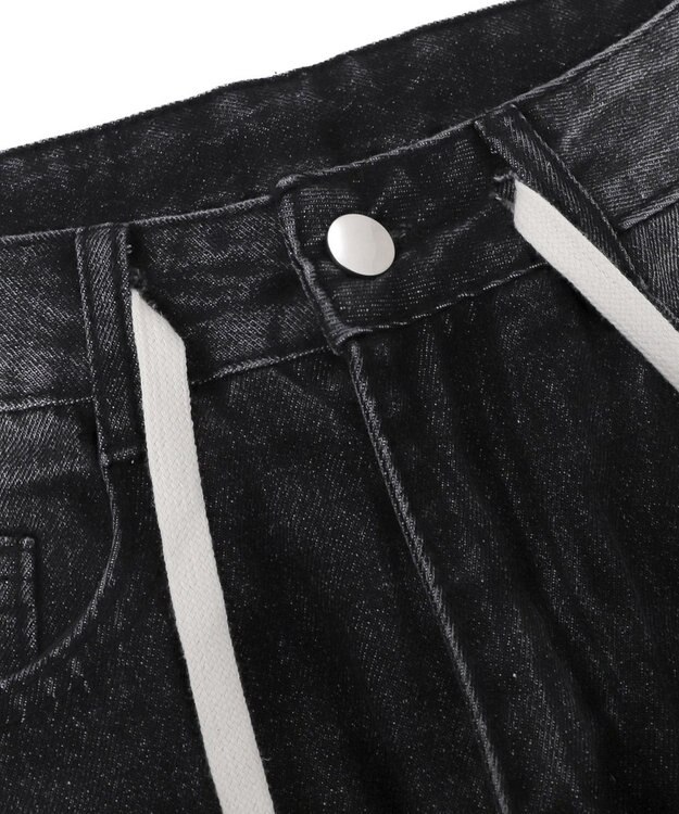 WEGO ドロストコードデニムパンツ ブラック