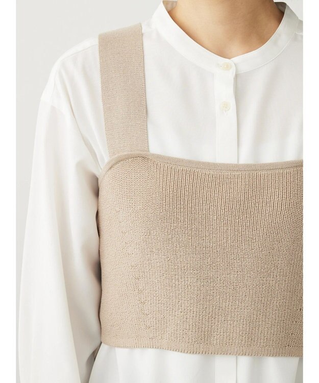 Green Parks ＳＥＴ２点ニットビスチェ＋とろみチュニック Beige