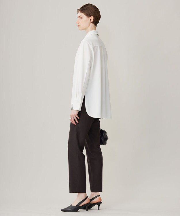 ICB 【洗える】プロヴィスウールツイル スティックパンツ チャコール系