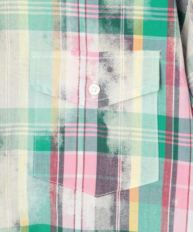 J.PRESS MEN 【J.PRESS ORIGINALS】India Madras Discharge Print Pullover Shirt / Baggy Fit オレンジ系3