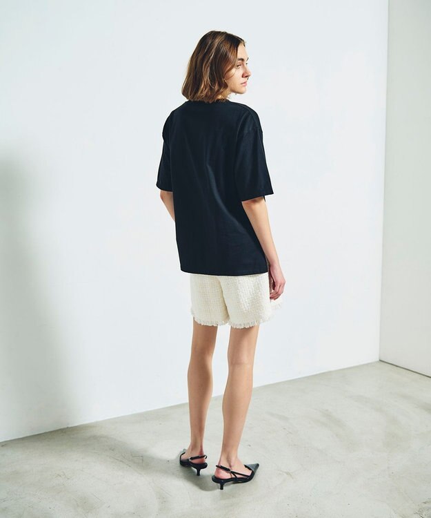 GRACE CONTINENTAL レタードオーバーTシャツ ブラック