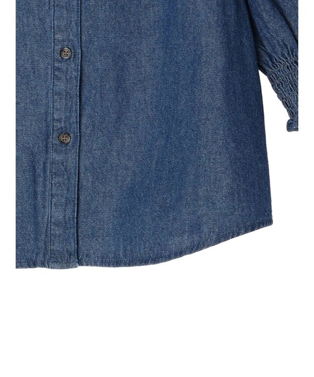 Green Parks ・ＳＵＧＡＲ　ＳＰＯＯＮ　デニムパフブラウス Blue