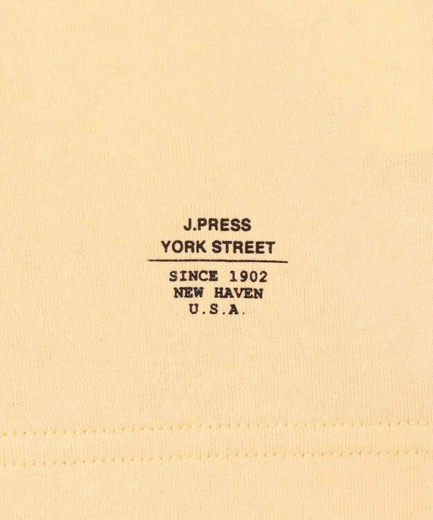J.PRESS YORK STREET 【UNISEX】ポケット付き ロングスリーブTシャツ ライトイエロー系