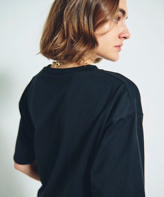 GRACE CONTINENTAL レタードオーバーTシャツ ブラック