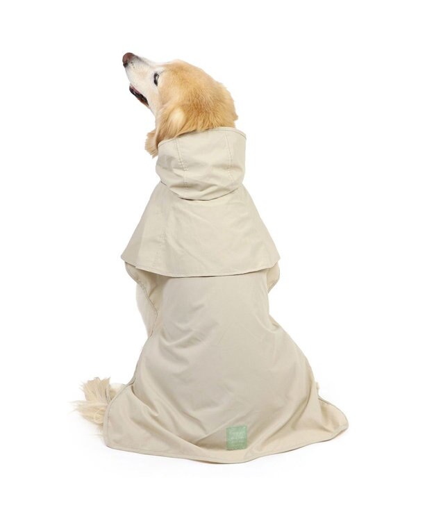 PET PARADISE ペットパラダイス ケープ付きレインコート 中型犬 ベージュ