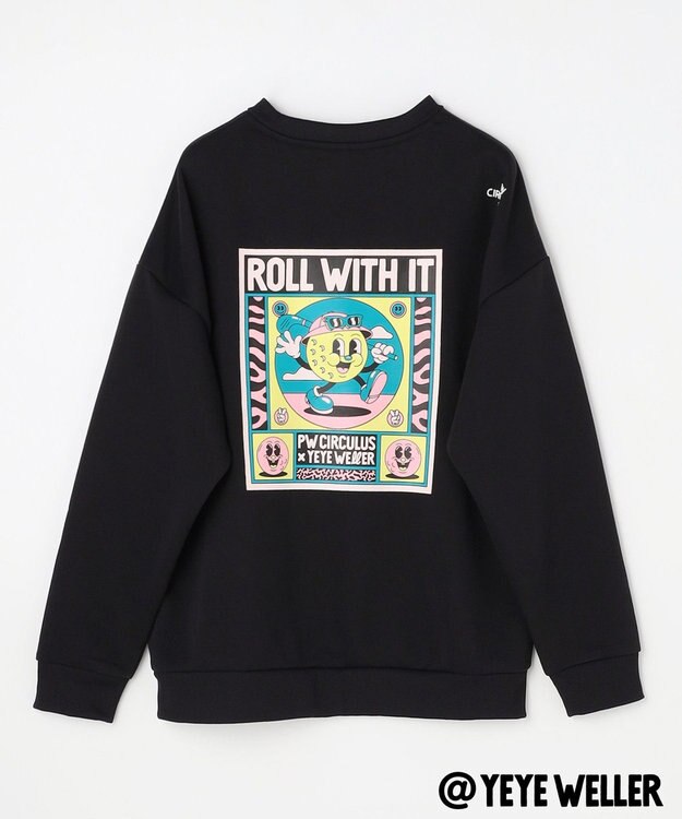 PW CIRCULUS 【UNISEX】【コラボアイテム】Yeyeコラボ スウェット ゴルフ ブラック系