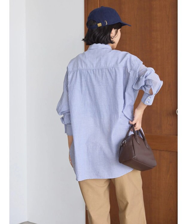 AMERICAN HOLIC 接触冷感Ｗポケットボイルシャツ Stripe