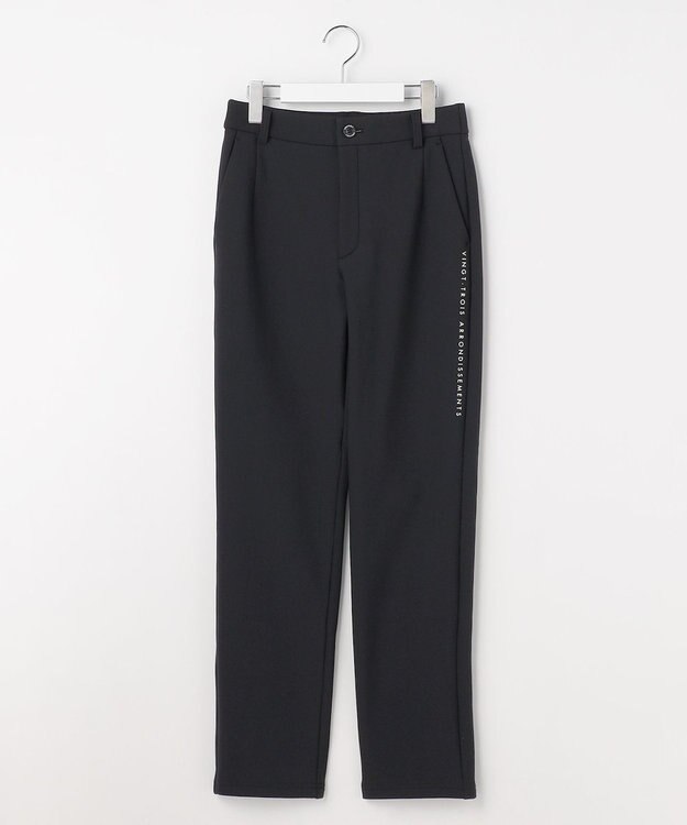 23区GOLF 【WOMEN】トリコットボンディングテーパードパンツ ブラック系