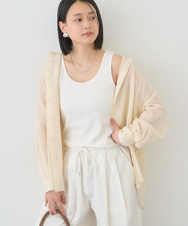 AMERICAN HOLIC Uネックタンクトップ Off White