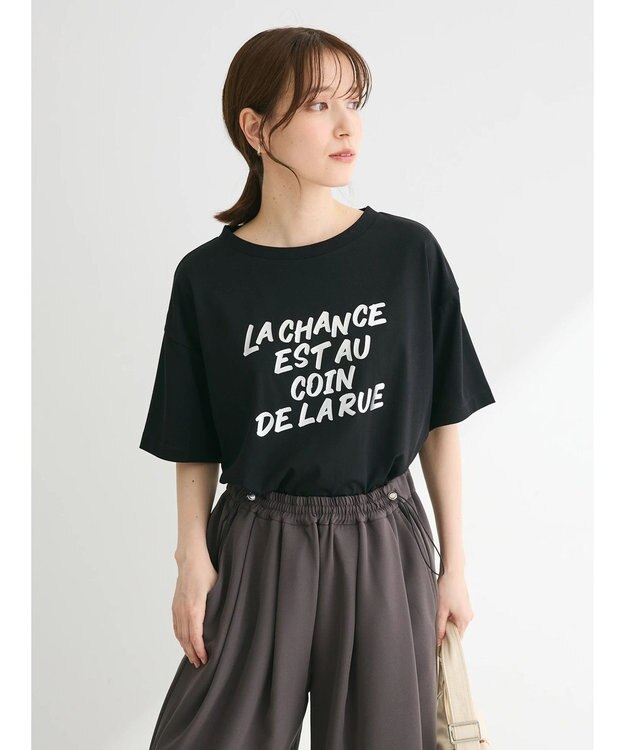 Green Parks 箔プリント半袖ボックスロゴＴ Black