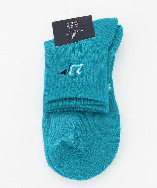 23区GOLF 【MEN】】ショート丈 ソックス ターコイズブルー系