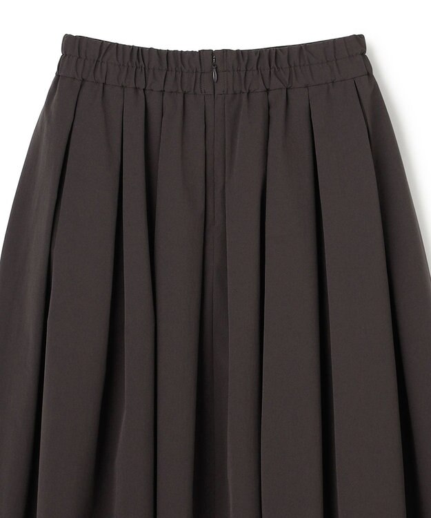 uncrave クールタッチカラータイプライター フレアスカート ダークブラウン