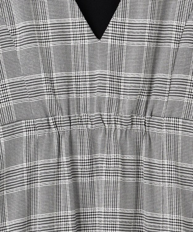 ANY SIS 【2SET】チェック ジャンパースカート× ニット ブラック系3