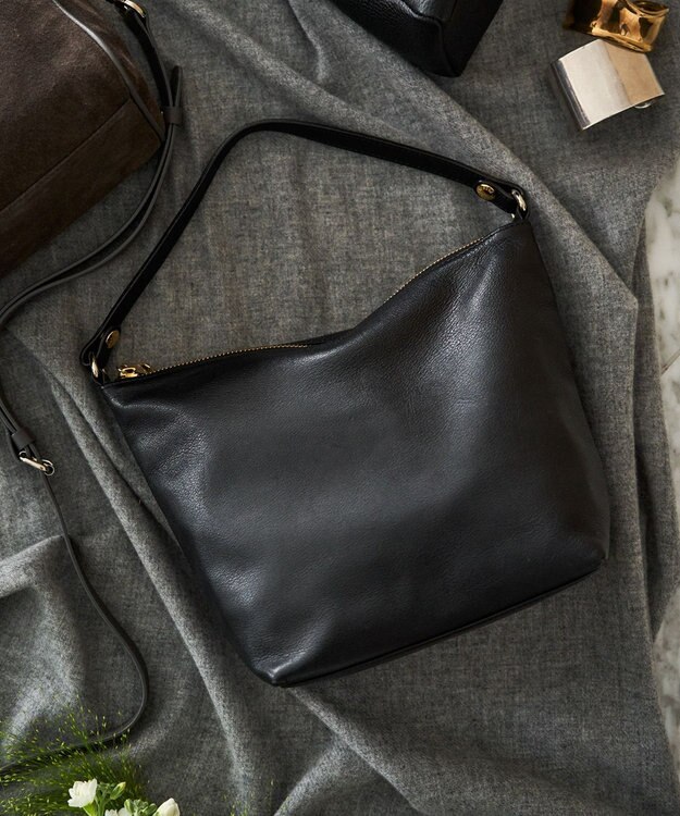 russet ソフトレザーシンプルショルダーバッグ (CE-1328-WEB) Black