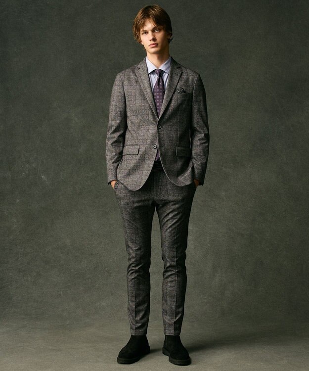 JOSEPH ABBOUD 【オーガニックコットン使用】JOE COTTON ストレッチオックス シャツ ライラック系