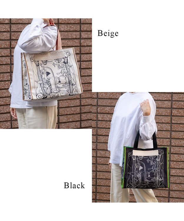 tsumori chisato CARRY マーメイドルーム トートバッグ　Lサイズ ブラック