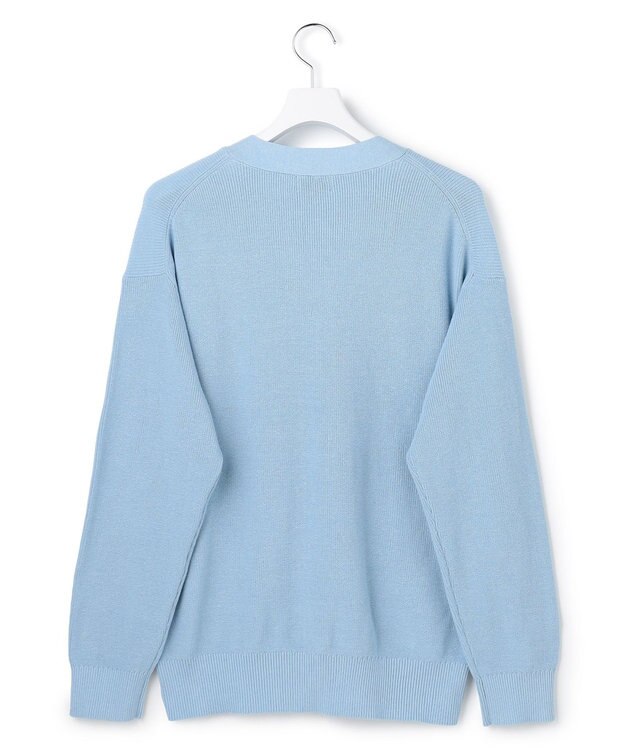 J.PRESS YORK STREET 【UNISEX】ベーシック Vネック カーディガン サックスブルー系