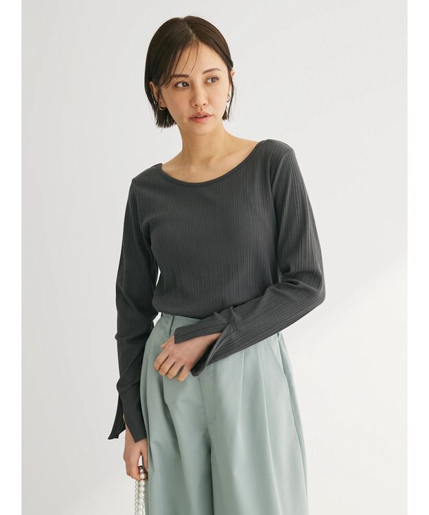 Green Parks 前後２ＷＡＹカットリブプルオーバー Gray