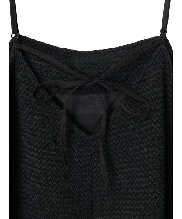 earth music&ecology なみなみ柄キャミワンピース Black