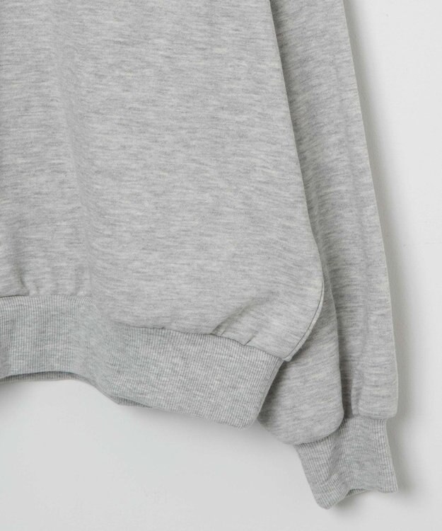 WEGO ハーフジップBIGスウェット 杢グレー