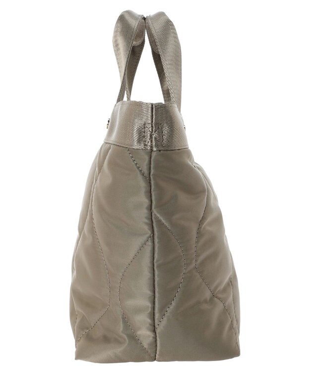 Green Parks ａｎｄｍｉｋｋａ．２ｗａｙ　キルトトートバッグ Gray Beige