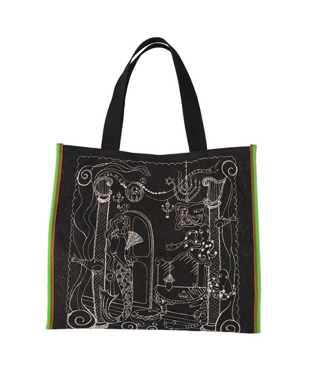 tsumori chisato CARRY マーメイドルーム トートバッグ　Lサイズ ブラック