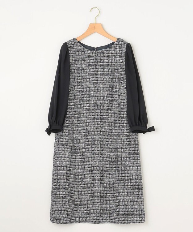 組曲 【KUMIKYOKU NAVY】ラメループモールツイード ワンピース ネイビー系1