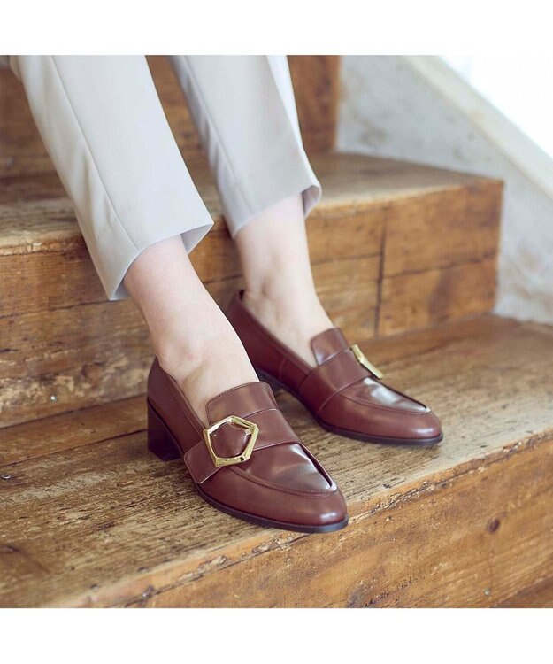 MODE ET JACOMO <MODE ET JACOMO>バックルヒールローファー ダークブラウン