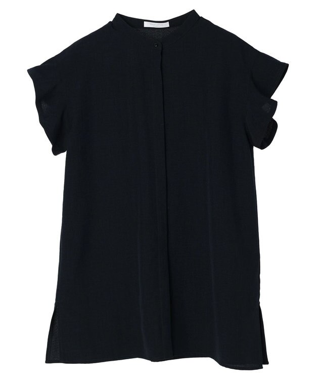 Green Parks 接触冷感　比翼シャツチュニック Dark Navy