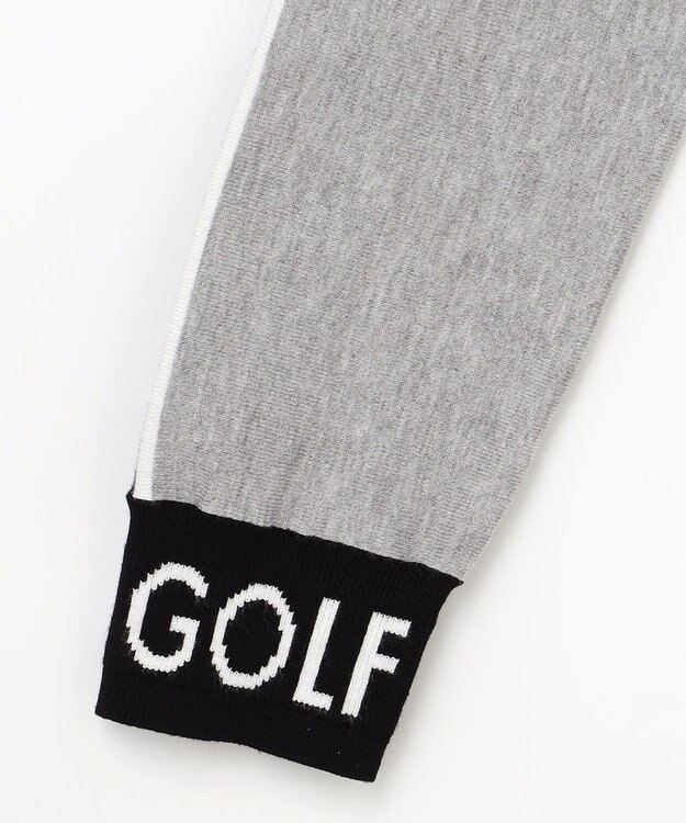 23区GOLF 【WOMEN】レーヨンストレッチカラーブロックニット ライトグレー系