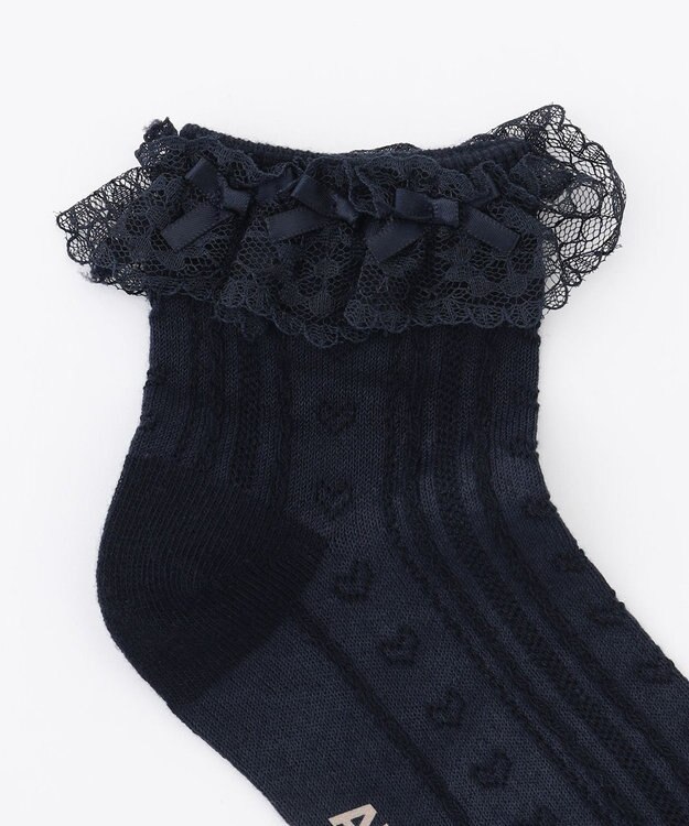 ANY KIDS レースショートソックス ネイビー
