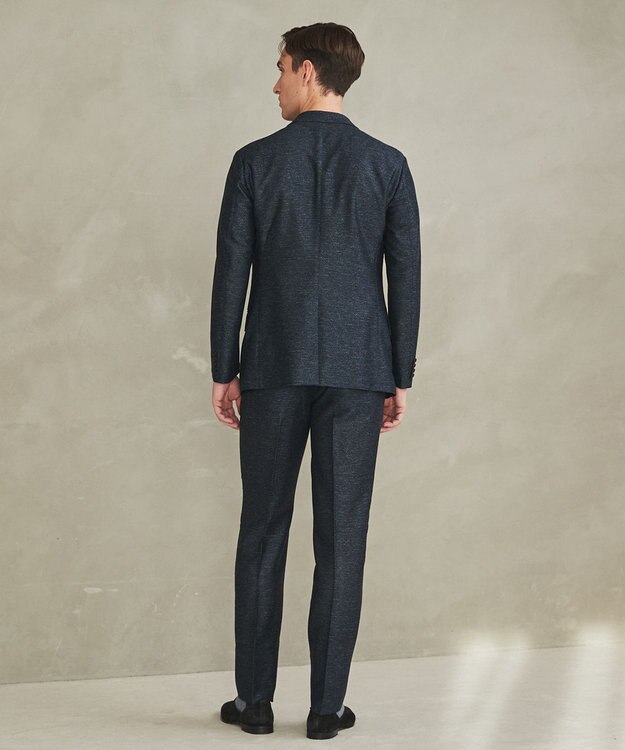 GOTAIRIKU 新素材セットアップ【通気性抜群/洗える/シワになりにくい】カラミプリントストレッチセットアップ パンツ ネイビー系8