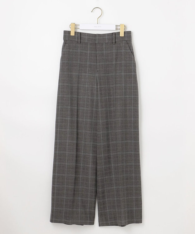 ANY SIS ビューティサーモ2WAYストレッチ ワイドパンツ グレーチェック
