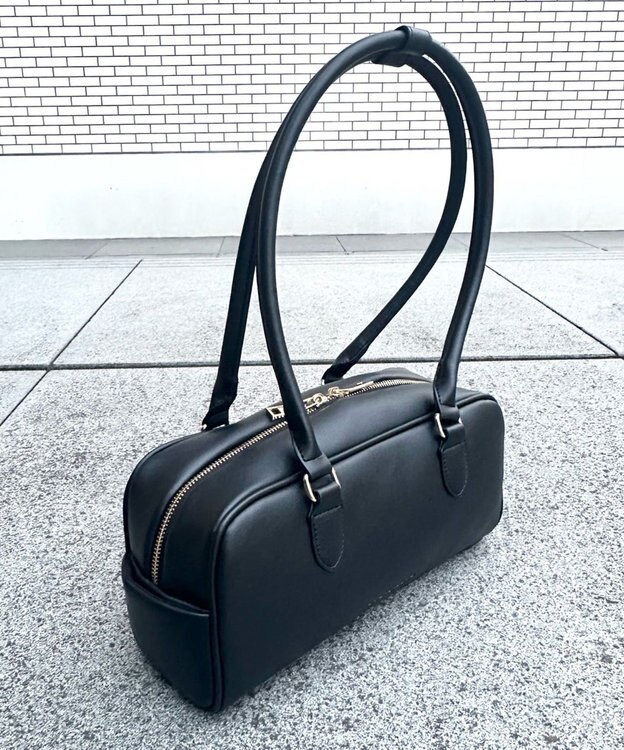 LA BAGAGERIE 【インスタグラマー Chiyoさん×LA BAGAGERIE】スクエアボストン ブラック