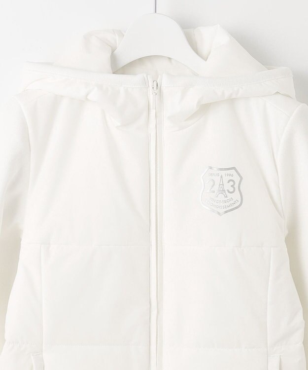 23区GOLF 【WOMEN】【撥水・ストレッチ】ニット×中綿ブルゾン ホワイト系